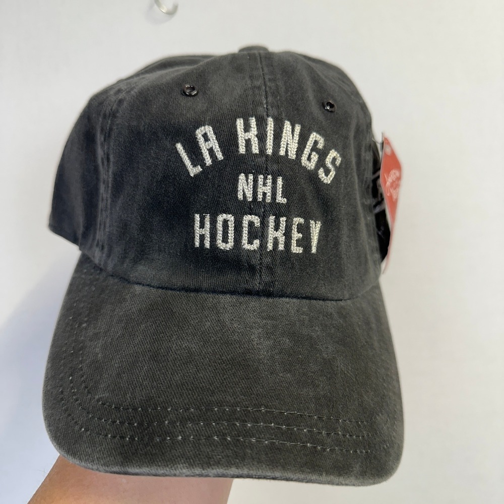 American Needle LA Kings NHL Strapback Hat Cap Black Washed NWT - Picture 1 of 9